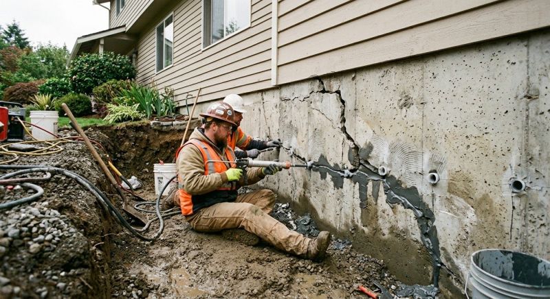 Cracked Foundation Repair in Highland, MD