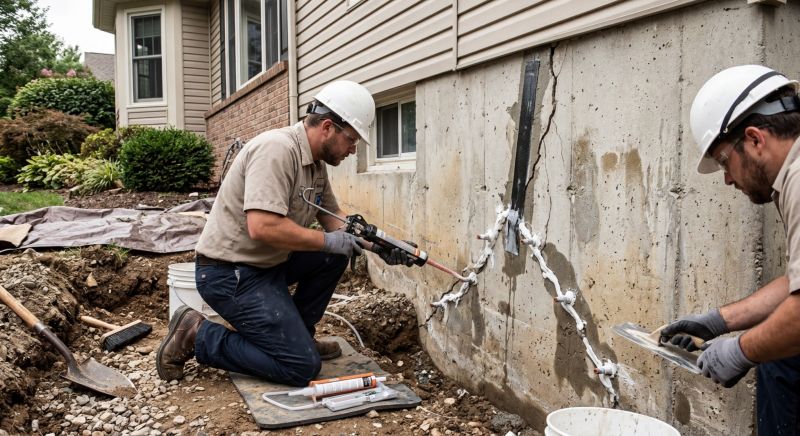 Cracked Foundation Repair in Highland, MD