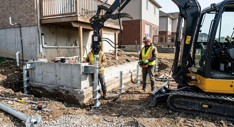 Helical Pile Installation in Suitland, MD