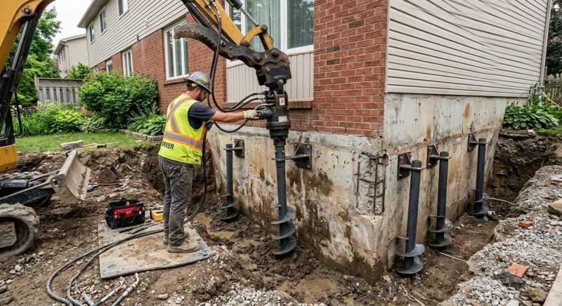 Helical Pile Installation in Suitland, MD