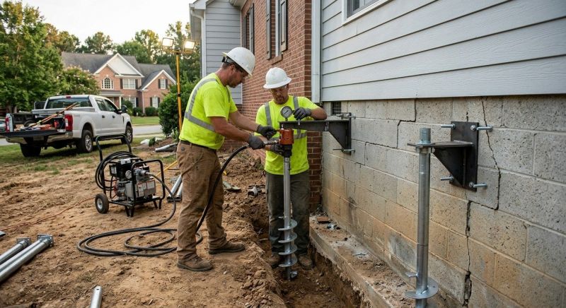 Helical Pile Installation in Suitland, MD