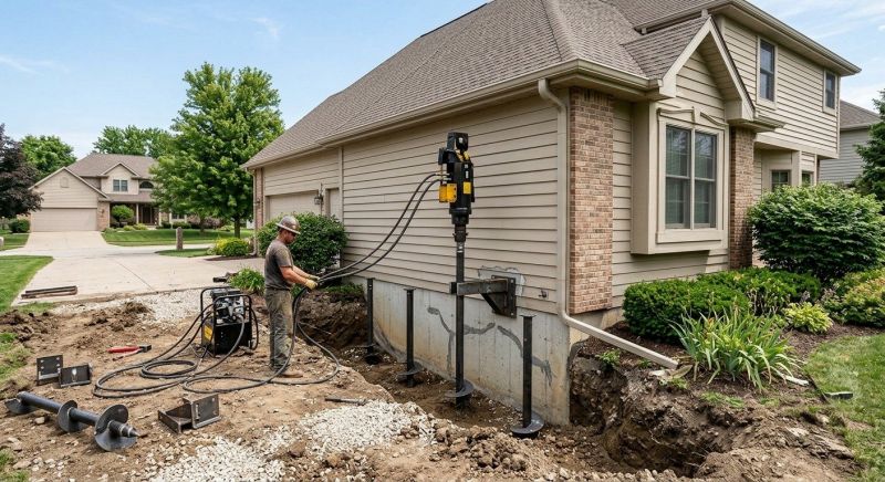 Helical Pile Installation in Suitland, MD