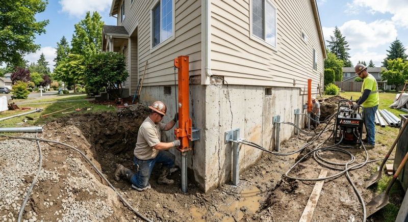 Sinking Foundation Repair in Great Falls, VA